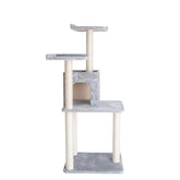 GleePet 57-Inch Cat Tree Two-Door Real Wood Condo Gray