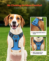 Dog Harness for Large Dogs, No Pull Adjustable Dog Vest Harness, With 5ft Leash