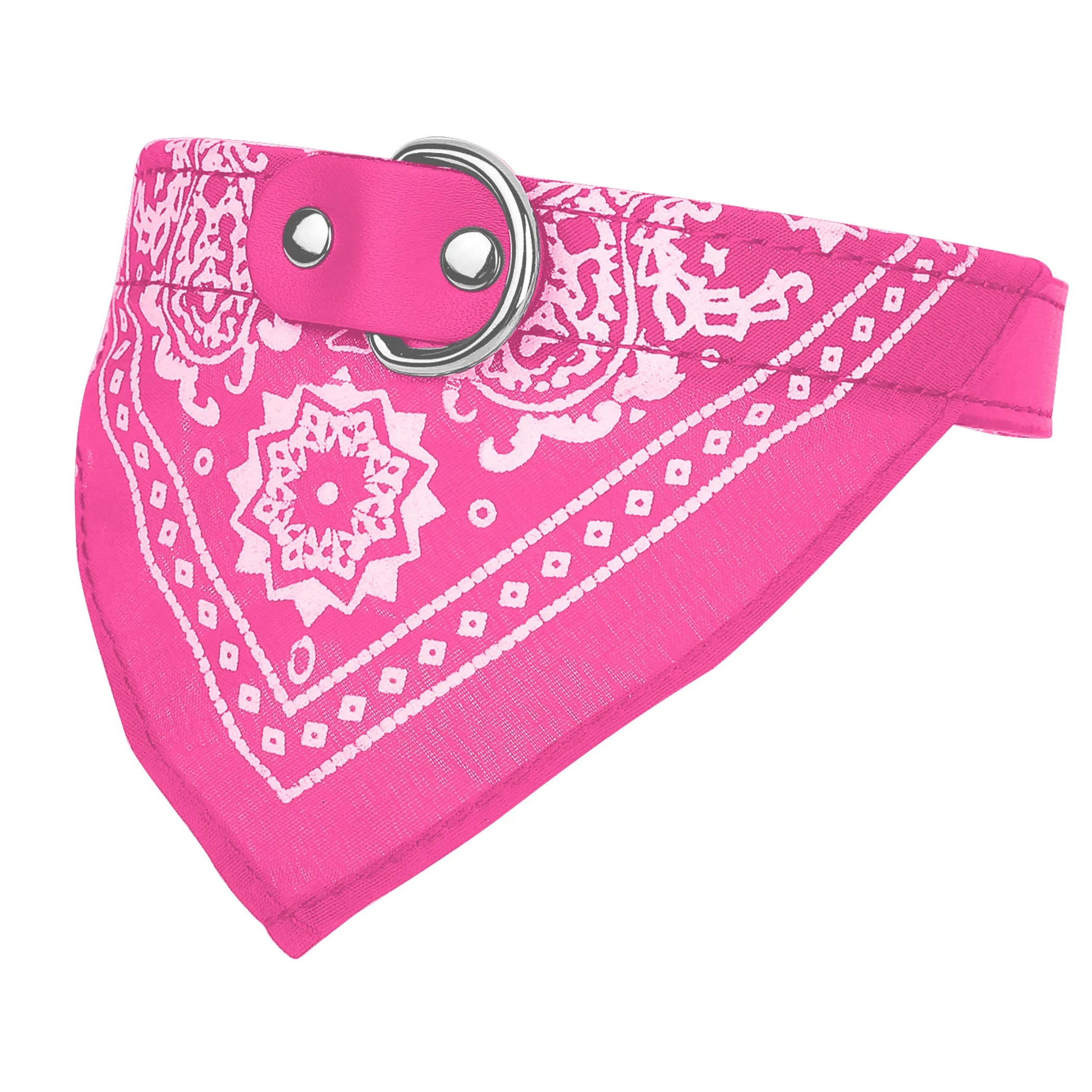 Adjustable Bandana Leather Pet Collar