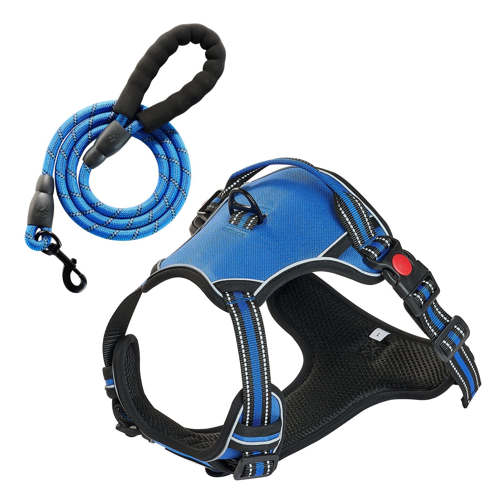 Dog Harness for Large Dogs, No Pull Adjustable Dog Vest Harness, With 5ft Leash