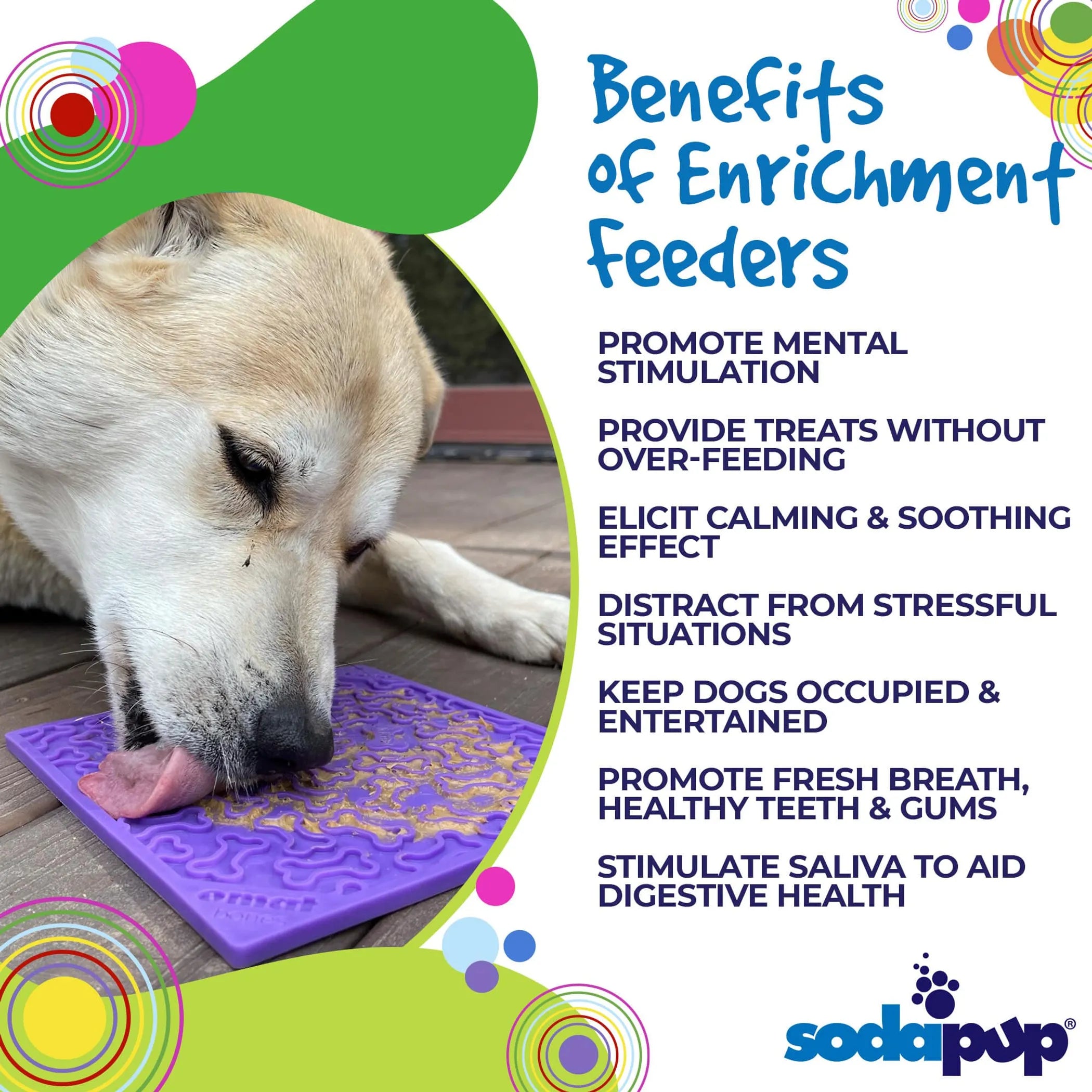 Bones eMat - Enrichment Lick Mat for Dogs and Cats