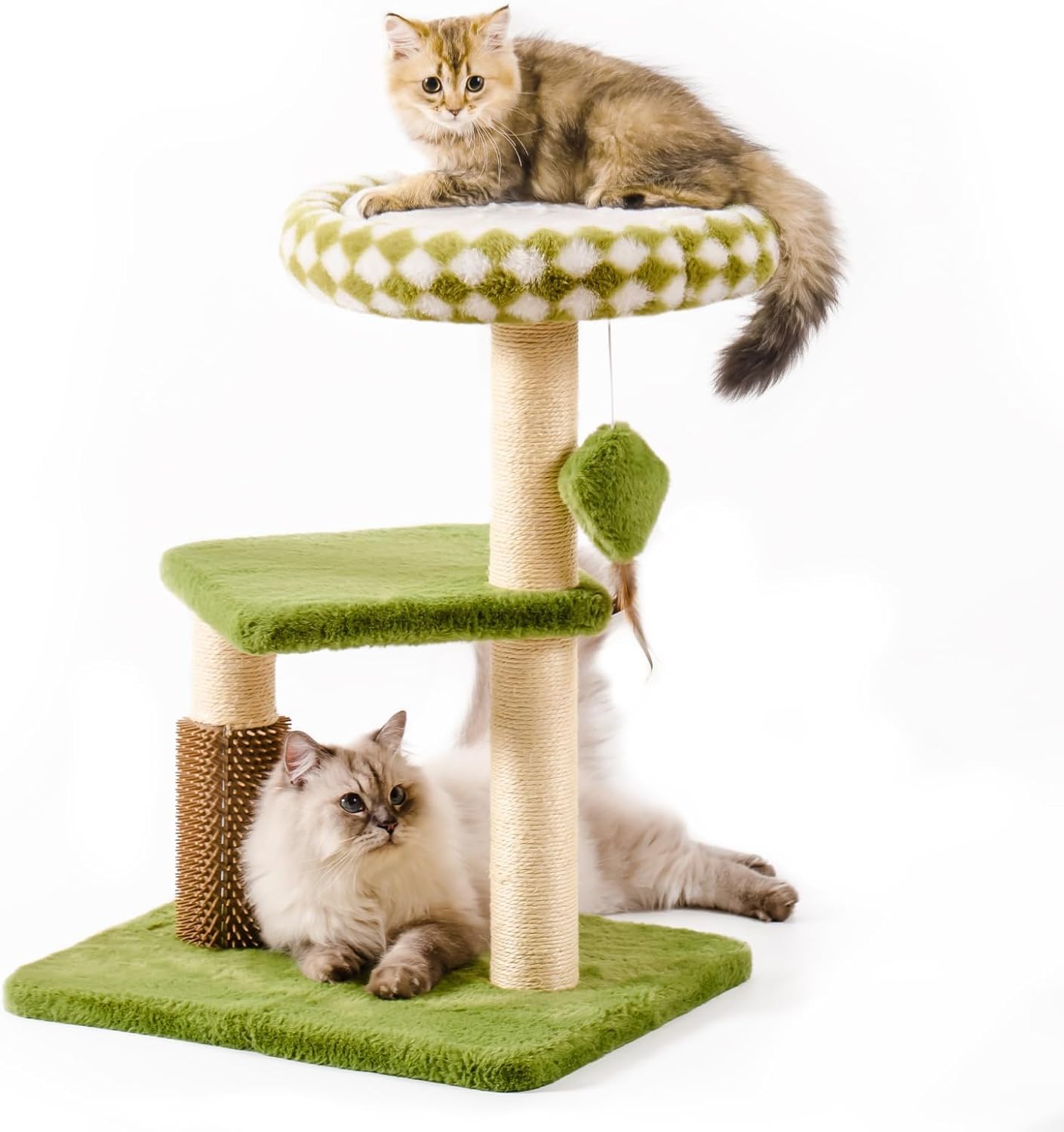 Cat Tree Tower for Cats and Kittens - Multi-Level Scratching Post with Removable Perch & Interactive Toys