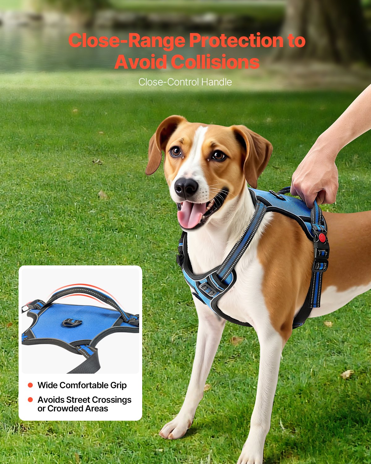Dog Harness for Large Dogs, No Pull Adjustable Dog Vest Harness, With 5ft Leash