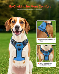 Dog Harness for Large Dogs, No Pull Adjustable Dog Vest Harness, With 5ft Leash